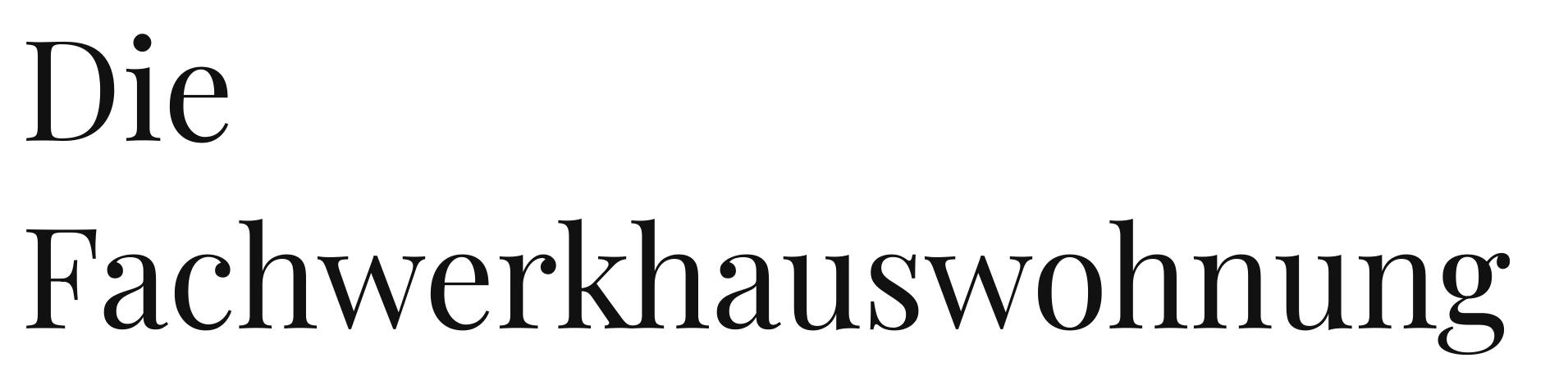 Das Schriftlogo der Website "fachwerkhauswohnung.de"